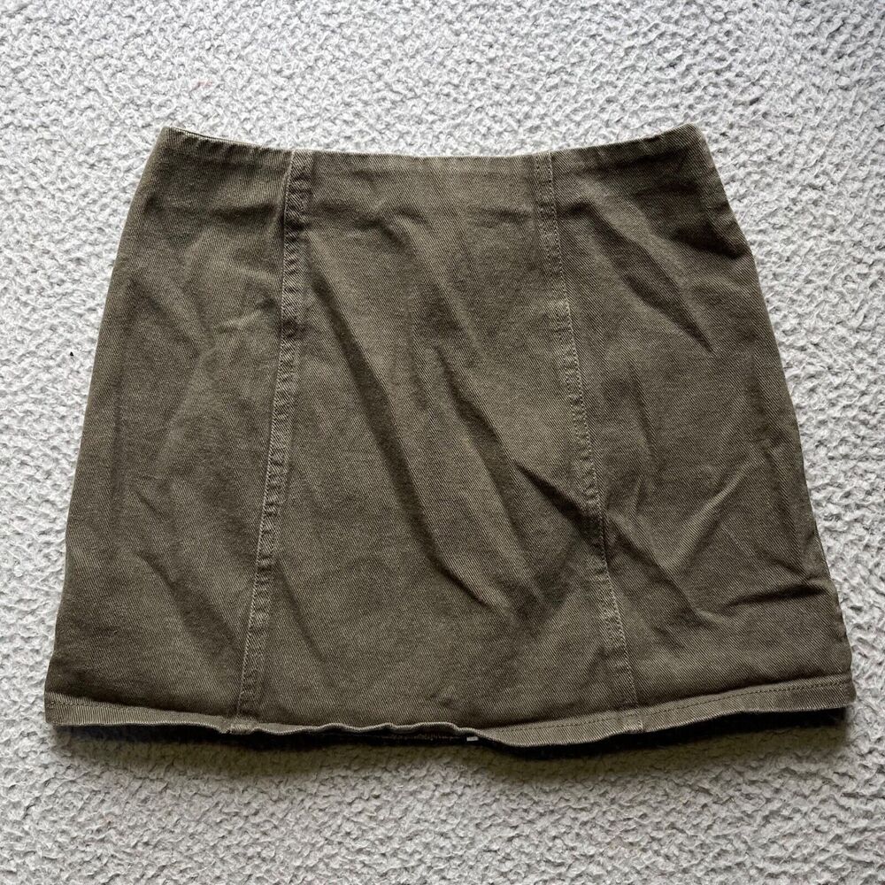 Chloe & Katie Mini Skirt Women’s Small Brown Zip Up